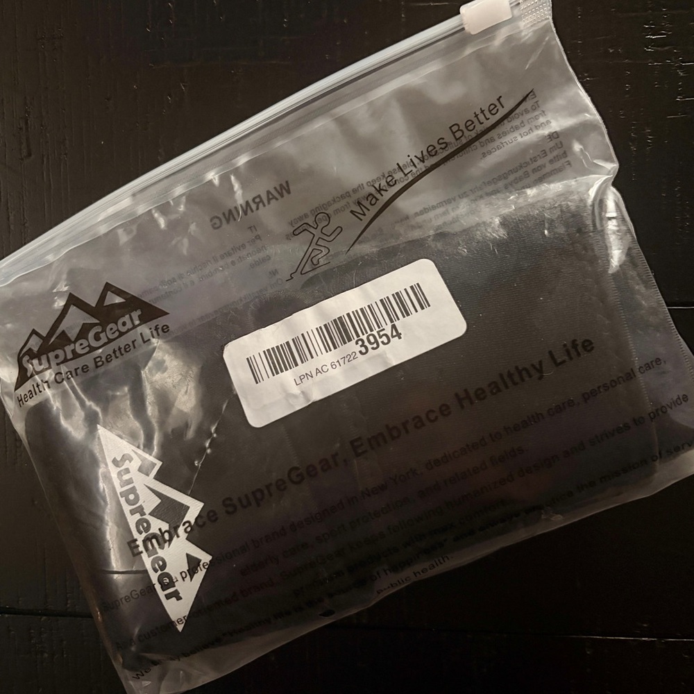 SupreGear Black Thigh Wrap Active Gear - Picture 3 of 3